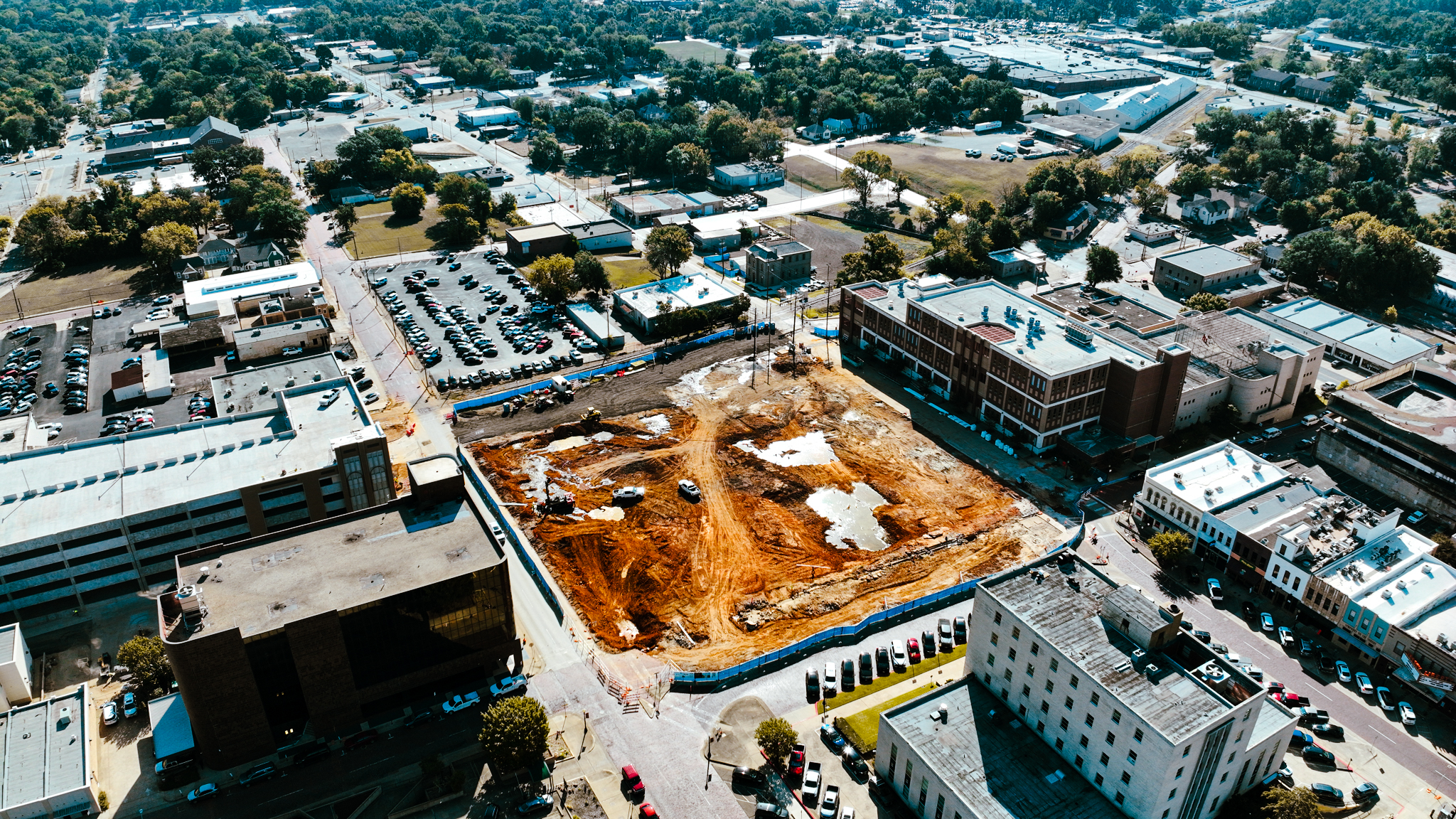 Aerial Image of the Contruction of a Commercial Building
