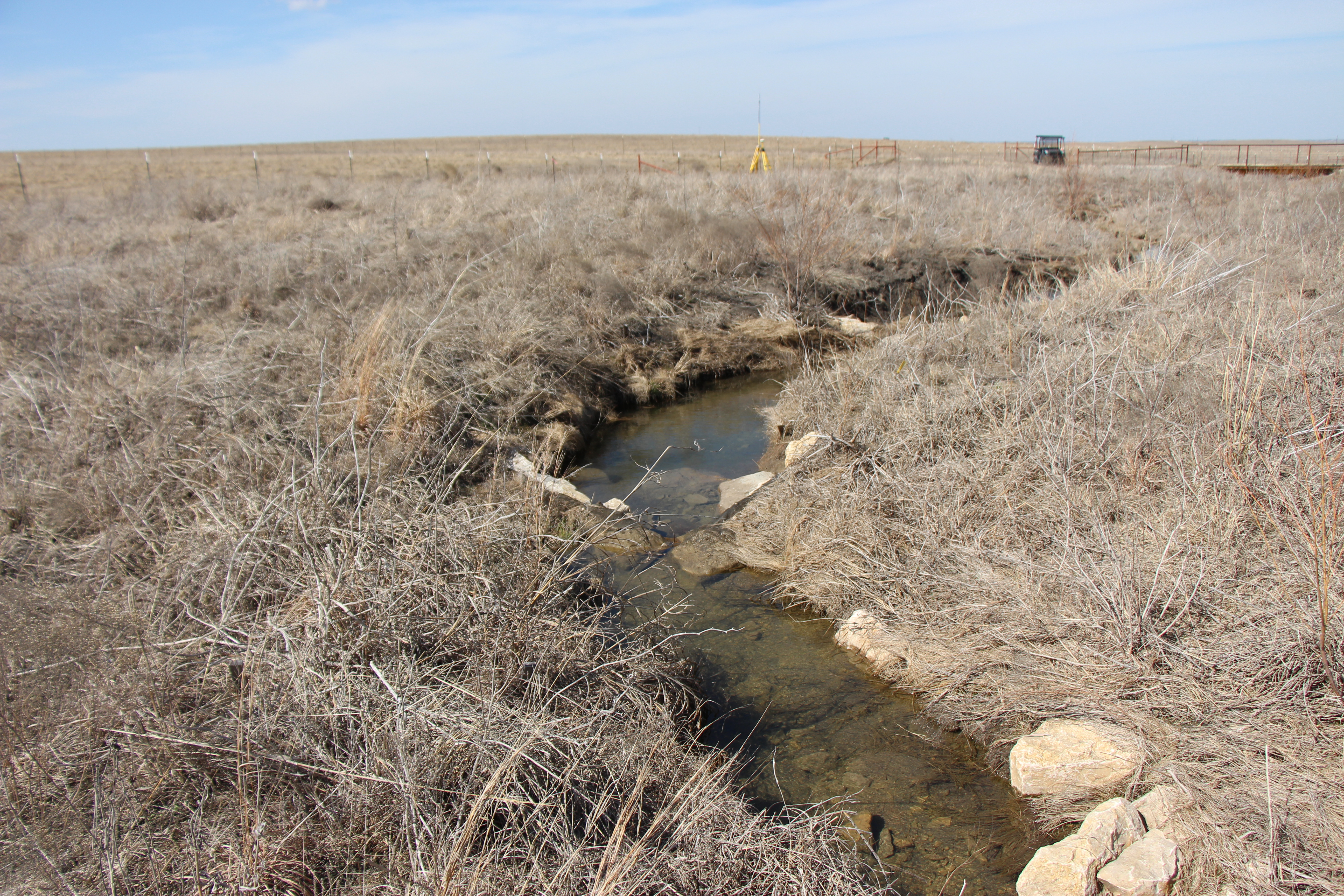 Picture of a Creek in a Plains field